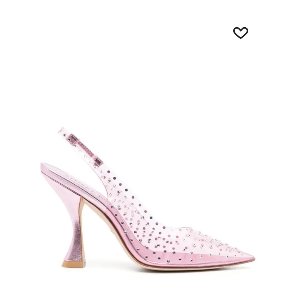 Stuart Weitzman crystal embellished transparent pumps